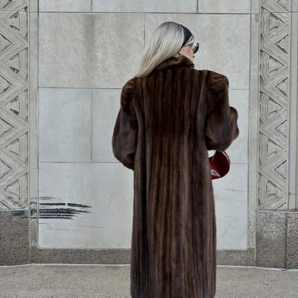 Women's Brown Coat - Picture 7 of 8